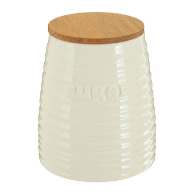 Cream Dolomite Sugar Canister