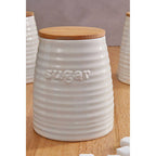 Cream Dolomite Sugar Canister
