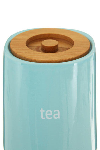 Blue Ceramic Tea Canister
