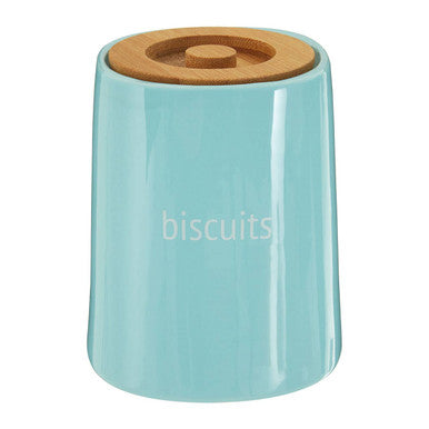Blue Ceramic Biscuit Canister
