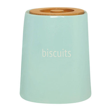 Blue Ceramic Biscuit Canister
