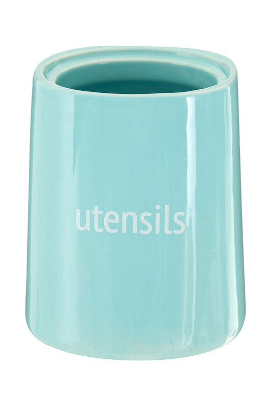 Blue Ceramic Utensil Holder