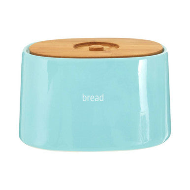 Blue Ceramic Bread Bin