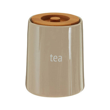 Beige Ceramic Tea Canister