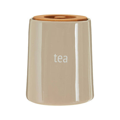 Beige Ceramic Tea Canister