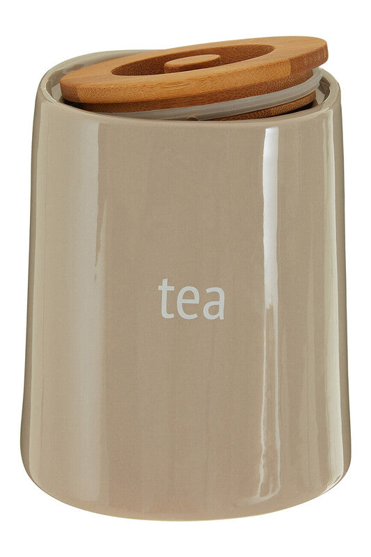 Beige Ceramic Tea Canister