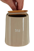 Beige Ceramic Tea Canister