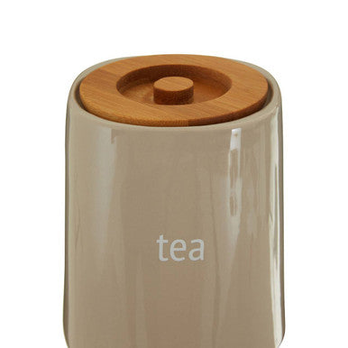 Beige Ceramic Tea Canister
