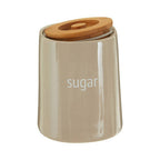 Beige Ceramic Sugar Canister