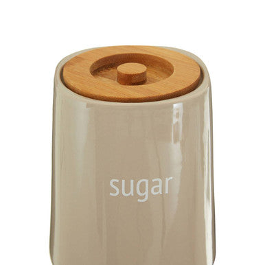 Beige Ceramic Sugar Canister