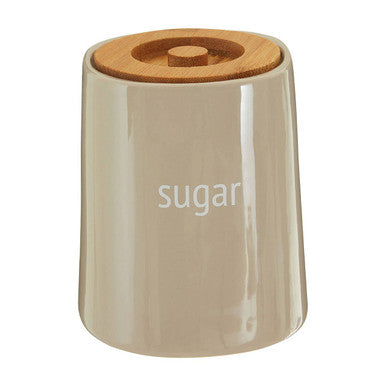 Beige Ceramic Sugar Canister