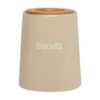 Beige Ceramic Biscuit Canister