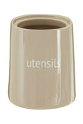 Beige Ceramic Utensils Holder