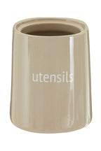 Beige Ceramic Utensils Holder
