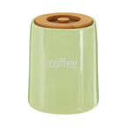 Green Ceramic Coffee Canister