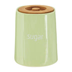 Green Ceramic Sugar Canister