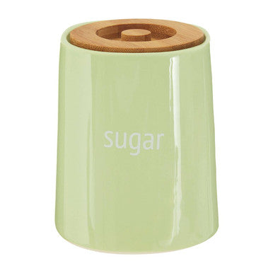 Green Ceramic Sugar Canister