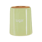 Green Ceramic Sugar Canister