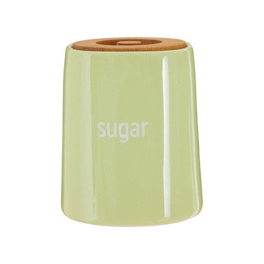 Green Ceramic Sugar Canister