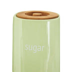 Green Ceramic Sugar Canister