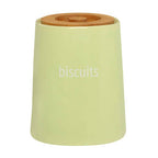 Green Ceramic Biscuit Canister