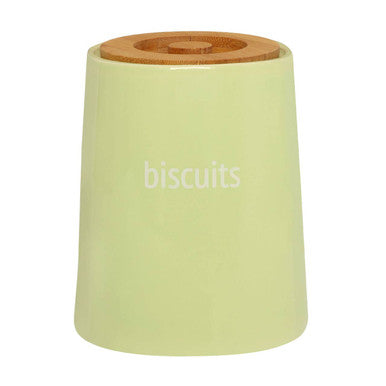 Green Ceramic Biscuit Canister