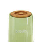 Green Ceramic Biscuit Canister