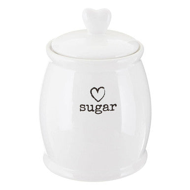 White Dolomite Sugar Canister