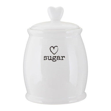 White Dolomite Sugar Canister