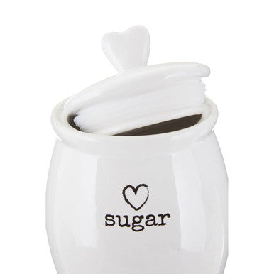 White Dolomite Sugar Canister