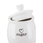 White Dolomite Sugar Canister
