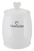 White Dolomite Biscuit Canister