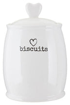 White Dolomite Biscuit Canister