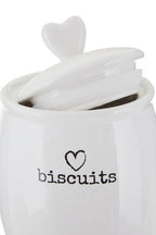 White Dolomite Biscuit Canister