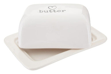 White Ceramic Butter Dish