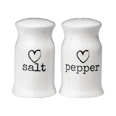 White Ceramic Salt and Pepper Set