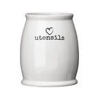 White Ceramic Utensil Holder