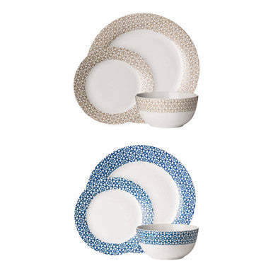 Casablanca 12 Piece Blue Dinner Set