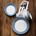 Casablanca 12 Piece Blue Dinner Set