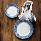 Casablanca 12 Piece Blue Dinner Set