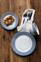 Casablanca 12 Piece Blue Dinner Set