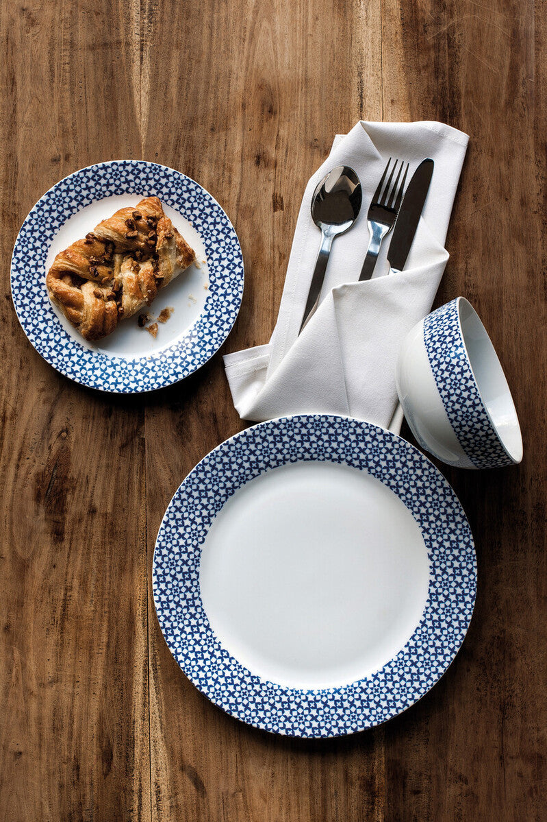 Casablanca 12 Piece Blue Dinner Set