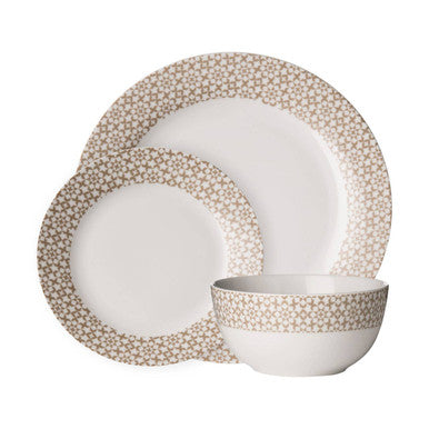 Casablanca 12 Piece Natural Dinner Set