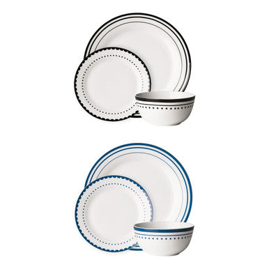 Saturn 12 Piece Blue Dinner Set