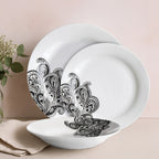 Prince 12 Piece Black Dinner Set