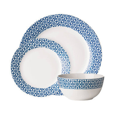 Casablanca 12 Piece Blue Dinner Set Mob