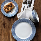 Casablanca 12 Piece Blue Dinner Set Mob