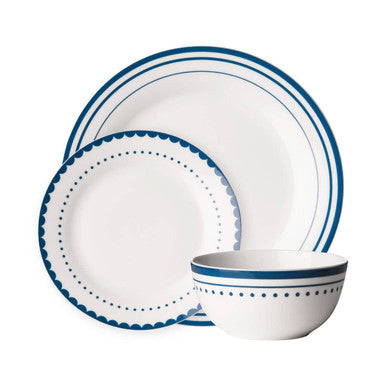Saturn 12 Piece Blue Dinner Set Mob