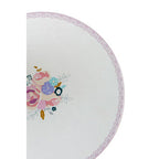 White Ceramic Cake Stand with Floral Pattern