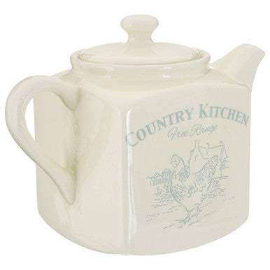 Blue and Cream Teapot